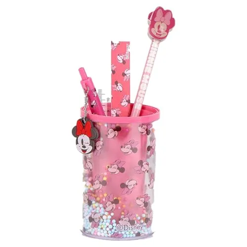 CERDÁ LIFE'S LITTLE MOMENTS Schreibwaren-Set Minnie, dekoratives Schulset mit Disney-Design, ideal für Kinderschreibtische und Mode-Fans, Rosa, Minnie, Talla única, Lizenzprodukt