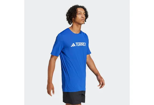 ADIDAS TERREX MT LOG TECH T Herren Funktionsshirt - Sportliches Funktionsshirt für Outdoor-Aktivitäten, mit CLIMACOOL-Technologie für optimales Feuchtigkeitsmanagement und hergestellt aus 100% recycelten Materialien.