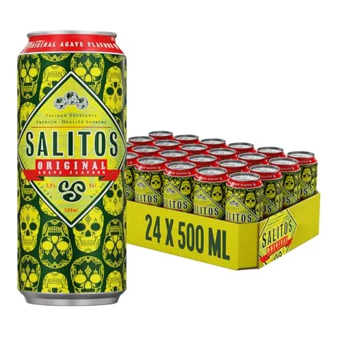 SALITOS Original Tequila Biermix, 24 x 0,5l Dosen Einweg, Biermischgetränk mit Tequila-Geschmack, tropisch-fruchtige Note, 5,9% Vol. – Perfekt für einen Abend mit seinen Freunden