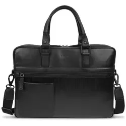 bugatti Joel Aktentasche aus Leder mit Laptopfach 37 cm - Schwarz - Elegante bugatti Joel Aktentasche aus hochwertigem Leder, ideal für den täglichen Einsatz. Mit praktischem Laptopfach für optimalen Schutz und Stil.