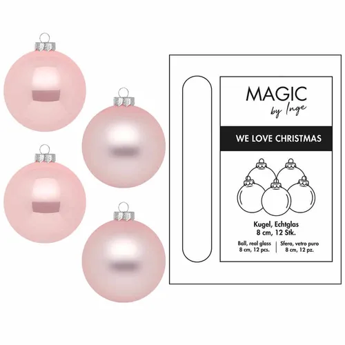 Weihnachtskugeln 12 Stk 8cm Lovely Magnolia Christbaumkugeln Weihnachtsdeko