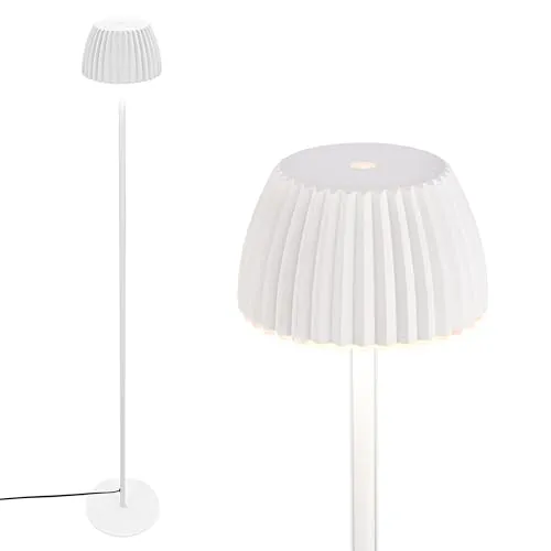 Briloner Leuchten LED Stehlampe LOCA, moderne Leseleuchte - Standleuchten mit integrierter 8W LED für blendfreies, warmweißes Licht. Flexibel dimmbar per Touchdimmer und platzsparendes Design für jeden Wohnraum.