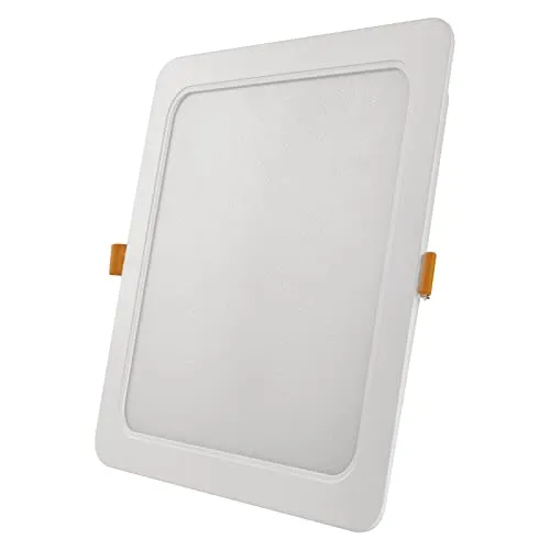 EMOS LED Panel 24 W, quadratische 2400 lm Deckenleuchte, Einbauleuchte 22 x 22 cm, Neutralweiß 4000 K, inkl. LED-Treiber, extra flach, Einbautiefe 2,6 cm, Weiß