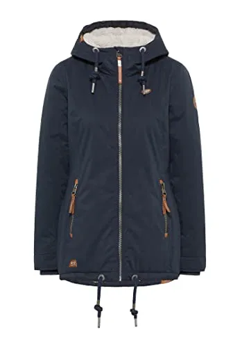 Ragwear ZUZKA Damen Parka Jacke - Modische Funktionsjacke für Damen, ideal für den Übergang, mit warmem Futter und trendigem Design in Navy.
