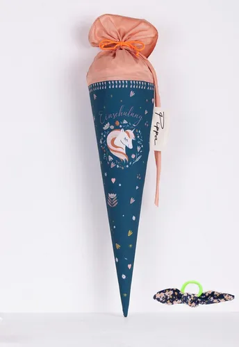 coopz Schulrucksack Einhorn mit Haarschleife - Schulrucksack für Mädchen mit zauberhaftem Einhorn-Design und praktischer Haarschleife, ideal für die Schule und Freizeit.