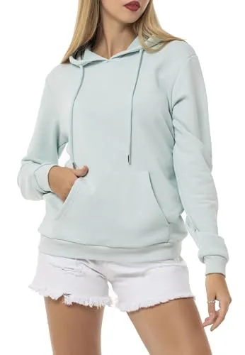 Redbridge Damen Hoodie - Bequemer Kapuzenpullover mit Kängurutasche in Mint - Kapuzenpullover für Damen aus weichem Baumwoll-Polyester-Mix, ideal für Alltag und Freizeit. Die praktische Kängurutasche und die verstellbare Kapuze bieten Komfort und Stil.