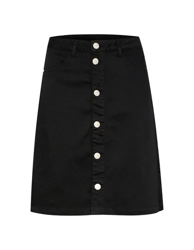 Rock A-Linie Schwarz - Eleganter A-Linien Rock in Schwarz, knie-lange Schnittführung für vielseitige Kombinationsmöglichkeiten. Ideal für den täglichen Einsatz, pflegeleicht und bequem.