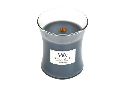 Woodwick Evening Onyx Duftkerze mit Holzdocht 275 g in blau von WoodWick