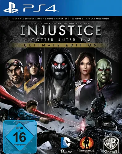 Injustice: Götter unter uns (Ultimate Edition) - PS4 - Kampfspiel auf PlayStation 4 mit fesselnder Story und DC-Superhelden. Enthält alle DLCs, 6 neue Charaktere und 60 S.T.A.R.-Labs-Missionen für packenden Multiplayer-Spaß.