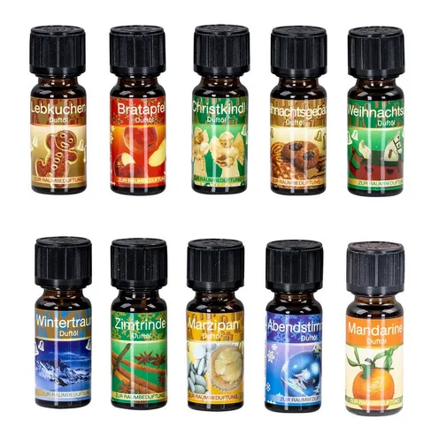 Levandeo® Duftlampe, 10er Set Weihnachtsduft Duftöle je 10ml für Duftlampen Raumduft