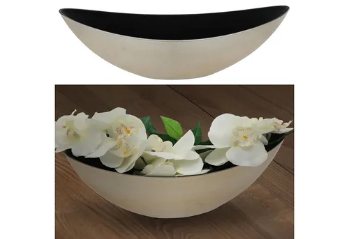 CEPEWA Dekoschale Dekoschale oval champagner schwarz 34x11,3x11cm