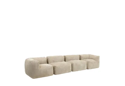 Icon Zen Modulares Ecksofa 4 Sitzer aus Kunstfell - Sofa für Wohnzimmer und Schlafzimmer, flauschig und bequem mit wasserfestem Boden und einfacher Montage ohne Werkzeuge.