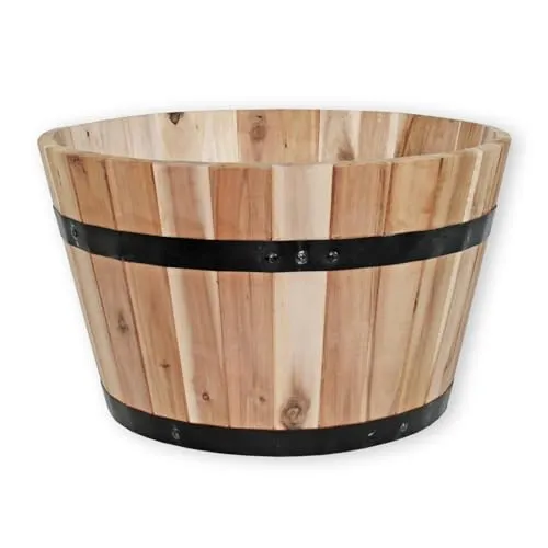 colourliving Pflanzkübel rund aus Akazienholz – Wetterfest, Stapelbar & Dekorativ für Garten & Balkon (46 cm, Braun) - 🌿 Robuster Pflanzkübel aus Akazienholz für Garten & Balkon – ideal für Blumen und Pflanzen. Mit Ablaufloch zur Vermeidung von Staunässe und für einfache Pflege. Zeitloses Design in Naturbraun – perfekt für jede Gartengestaltung!