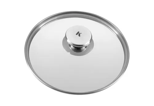 KLAMER Edelstahl Pfannendeckel 20 cm - Pfannendeckel aus robustem Edelstahl, ideal für energiesparendes Kochen und vitaminreiche Speisen. Spülmaschinengeeignet mit optimalem Temperatur- und Überlaufschutz.
