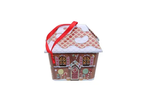 POWERHAUS24 Keksdose Blechdose Mini Lebkuchen Häuschen 10 x 10 cm, Hochwertiges Blech, (Kein Set)