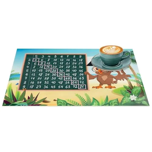 Tischset Platzset Platzdeckchen waschbar PVC für Kinder mit Lerneffekt 1 Stück - Einmaleins 35x50cm - Essen & Lernen parallel