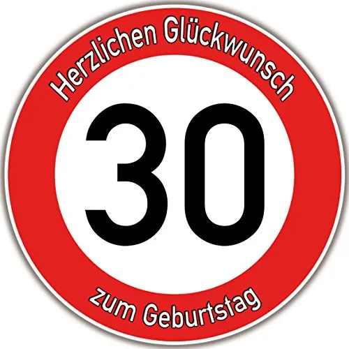 Tortenaufleger Fototorte Zuckerpapier Warnschild 30. Geburtstag rund 20 cm GB06 - Sonstige - Brillante Farbqualität und glutenfreies, laktosefreies Design für eine unvergessliche Geburtstagstorte. Handmade in Germany mit kostenfreiem Versand!