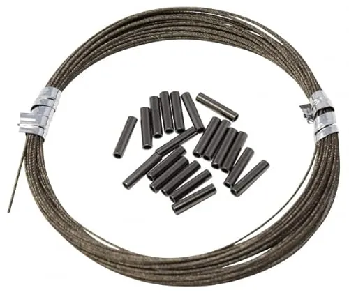 Seika Pro Vorfach 7x7 mit Klemmhülsen - 5m Stahlvorfach + 20 Hülsen, Durchmesser/Tragkraft:0.36mm / 10kg