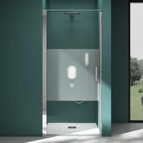 Mai & Mai Duschtür Nischentür 80cm mit Hebe-Senk-Mechanismus - Luxus Duschtür aus 8mm ESG-Sicherheitsglas mit NANO-Beschichtung, bietet eine einfache Montage und optimalen Wasserdichtheit dank Hebe-Senk-Mechanismus. Ideal für stilvolle Badezimmer.
