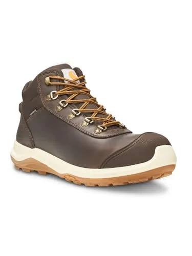 Carhartt WYLIE WATERPROOF S3 Safety Boot - Dunkelbraun, Größe 43 - S3-Ledersicherheitsstiefel für Männer, wasserdicht mit Aluminium-Zehenschutz und Rugged Flex® für mehr Bewegungsfreiheit. Ideal für anspruchsvolle Arbeitsbedingungen.