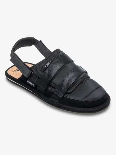 Quiksilver After Session Mule Sandale schwarz 45 EU - Herren-Slipper, lässige und bequeme Sandale aus strapazierfähigem Polyester, ideal für entspannte Sommertage am Strand oder im Freien.