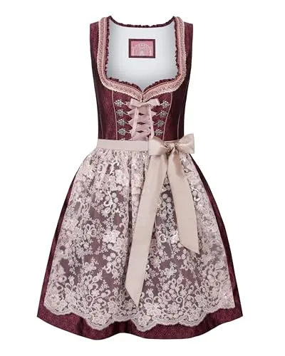 Stockerpoint Damen Rosalinde Mini Dirndl, Bordeaux, 36 in rot von Stockerpoint