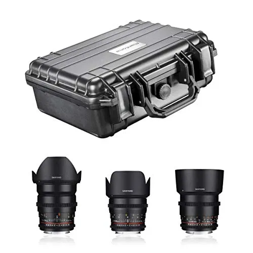 Samyang Video DSLR Objektiv Set für Canon EF, 24/50/85 mm - Objektiv Set für Canon EF mit Festbrennweiten von 24, 50 und 85 mm. Ideal für hochwertige Videoaufnahmen und kreative Fotografie.