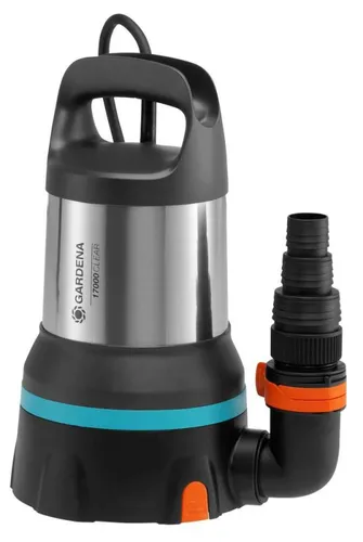 GARDENA Klarwasser-Tauchpumpe 17000 aquasensor - Wasserpumpen mit automatischem Aquasensor für effizientes Entleeren von Klarwasser, ideal für Garten und Haushalt.