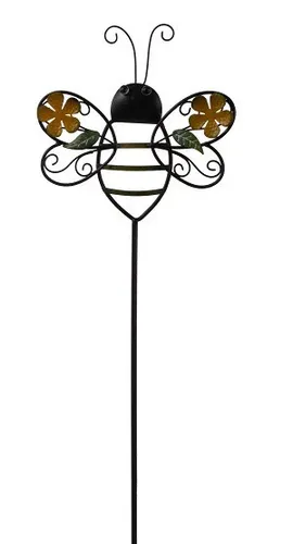 TrendLine Gartenstecker Metall Biene 114 cm mehrfarbig  Gartenstecker