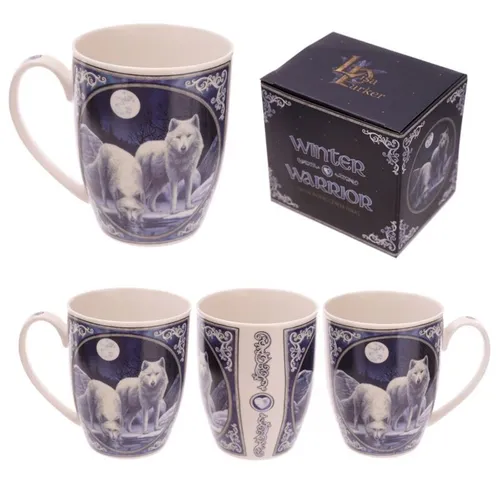 Lisa Parker Tasse Wolf Winter Krieger Porzellan Becher 300ml Geschenk Kaffee Tee