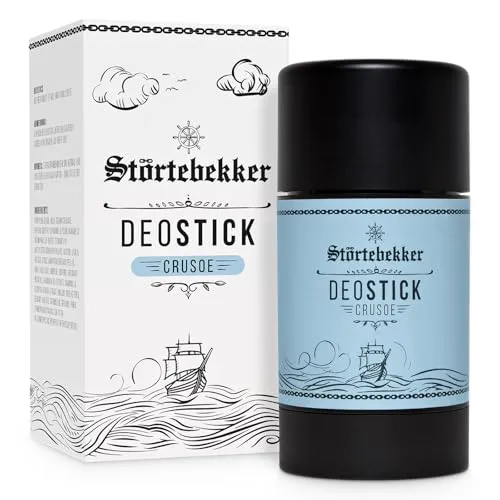 Störtebekker® Premium Deostick Crusoe - Erfrischender Deodorant Stick für Herren - Deostift für langanhaltende Frische - Männer Geschenkidee - Made in Germany - 75gr Deo Stick