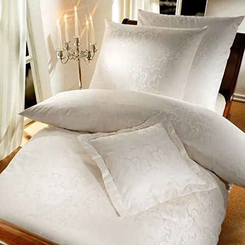 Curt Bauer Mako-Brokat Damast Bettwäsche Florenz beige in beige von Curt Bauer