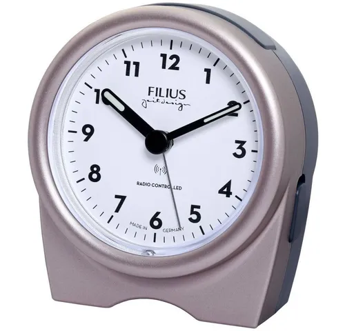FILIUS zeitdesign Funkwecker FILIUS Funk Wecker 0542-18 taupe Snooze geräuscharm Beleuchtung