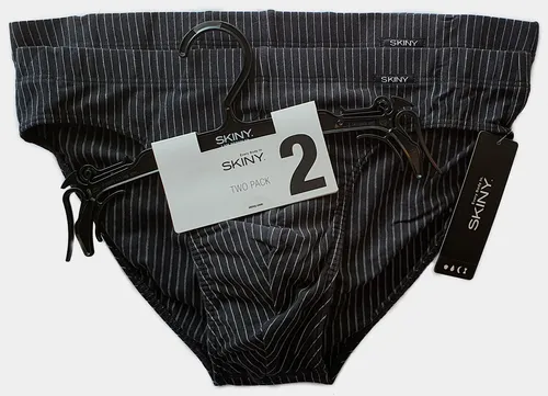 SKINY Brasil Slip 2er Pack Gr. L schwarz - Herren Unterwäsche, atmungsaktiver Sportslip mit hohem Beinausschnitt, ideal für alle Jahreszeiten. Bequem und stretchig für optimalen Tragekomfort.