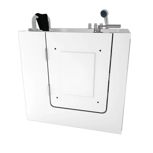 AcquaVapore Sitzbadewanne Senioren Sitzwanne mit Tür S02-TH-B 100x78cm - Praktische Badewanne mit Tür für einen einfachen Zugang, ideal für das Badezimmer. Aus robustem Acryl gefertigt, bietet sie Komfort und Sicherheit beim Baden.