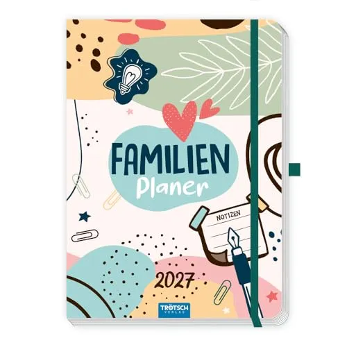 TRÖTSCH - Wochenbuch Familienplaner 2027: Der handliche Planer zum Mitnehmen - Familientermine besser koordiniert ohne smartphone. Funktioniert auch bei Stromausfall!: Tagesplaner