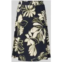 Betty Barclay Damen Schlupfrock mit Muster 44, Dark Blue/Green - Damenrock mit floralem Muster, figurumspielender Schnitt und femininer Eleganz, ideal für vielseitige Anlässe.