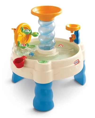 Little Tikes Spiralin' Seas Wassertisch - Interaktives Wasserspielzeug für Kleinkinder - Wasserstraßen - Fördert aktives Spielen und Kreativität; mit 5 Bällen und 1 Becher für stundenlangen Spaß und Feinmotorikentwicklung.