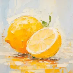 Produktbild EUROART Wandbild 30 x cm Lemon I Holz Gelb