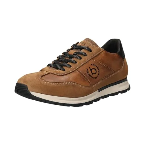 Sneaker BUGATTI Herren Gr. 45 - Braun (Cognac) aus Leder - Hochwertige Bugatti Sneaker aus Leder in cognac, ideal für lässige Freizeitlooks. Mit bequemem Schnürverschluss und dezentem Logo für einen stilvollen Auftritt.