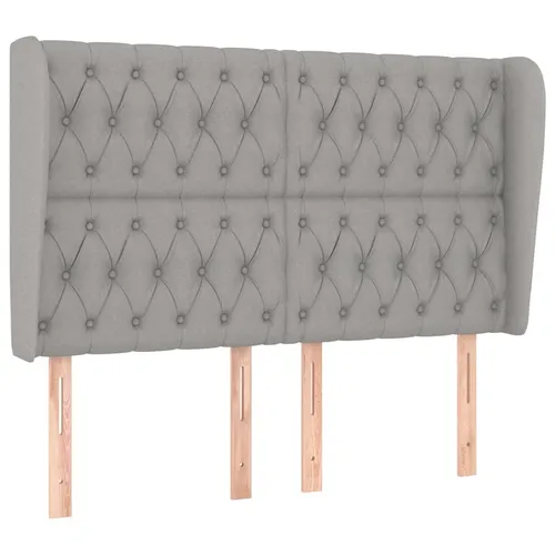 vidaXL Kopfteil mit Ohren Hellgrau von vidaXL