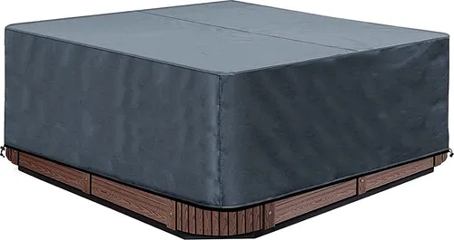 Climecare Abdeckung Whirlpools - Quadrat 220x220x85cm - Poolabdeckungen aus robustem 420 Denier Polyester, wasserdicht und UV-beständig für ganzjährigen Schutz Ihrer Gartenmöbel.
