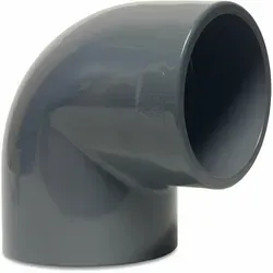 Mega Winkel 90° Pvc-u 110 Mm Klebemuffe 16 Bar, Grau