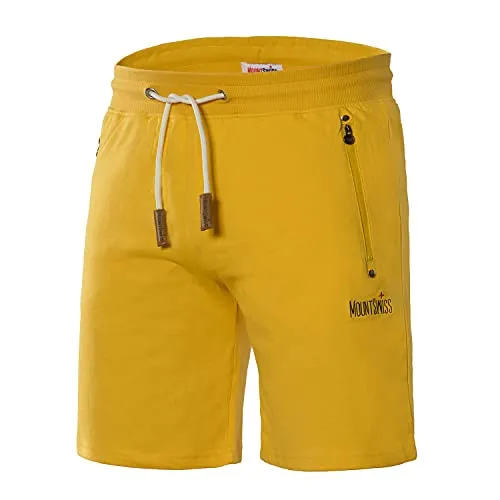 Mount Swiss Kurze Freizeithose Liam I Sport Shorts für Herren - Hochwertige Wanderhosen aus 100% Baumwolle, ideal für Freizeitaktivitäten und Workouts, mit praktischem Komfort-Bund und Taschen.