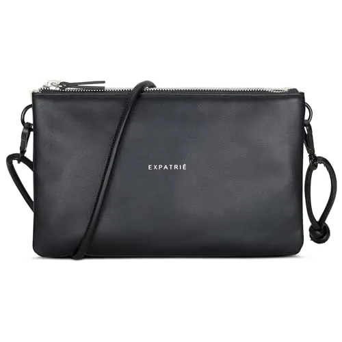 Expatrié Umhängetasche Emilie - 2-in-1 Tasche für Damen - Umhängetasche und Clutch in einem, mit umkehrbarem Design in zwei Farben. Perfekt für festliche Anlässe, bietet ausreichend Platz und einen abnehmbaren Riemen für vielseitige Tragemöglichkeiten.