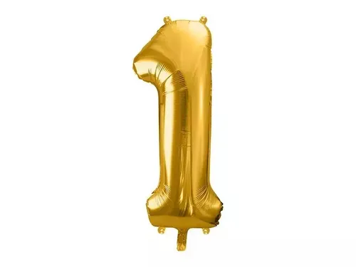 Balon foliowy 1 86cm złoty PartyDeco 5902230736115 in gold von PartyDeco