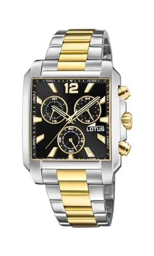 Lotus Herren Chronograph 18852/4 - Edelstahlarmband in Silber/Gold - Armbanduhren für Herren - Stilvoller Chronograph mit hochwertigem Edelstahlarmband, wasserdicht bis 5 bar und perfekt für jeden Anlass.