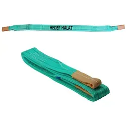 HEDEF HALAT 2 Tonnen 200kg Hebebänder Hebeschlinge Bandschlinge Hebegurt Krangurt Hebeband, Abschleppgurt Polyestergurt mit Endschlaufen 2 Tonnen 3 Meter grün 3 m