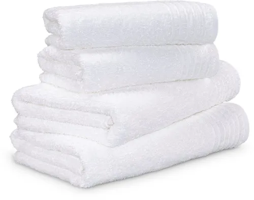 Möve Handtuchset New Classic 4-TLG - Luxuriöse Baumwollfrottier - Frottiertuch Sets mit 2x 50x100cm und 2x 67x140cm, extra weich und voluminös (480 g/m²) in edlen Farben, ideal für ein gehobenes Badezimmer.