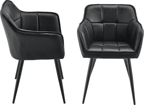 Esszimmerstuhl ’Birmingham’ 2er Set mit Armlehnen - Bequeme Esszimmerstühle im 2er-Set mit Armlehnen, ideal für gemütliche Mahlzeiten. Stabiler Stand und gepolsterte Sitzfläche sorgen für hohen Komfort in jedem Raum.